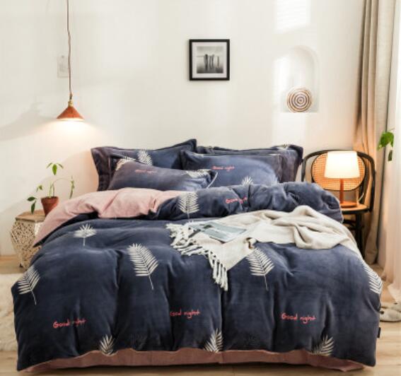 3D Black White Feather 20115 Bed Pillowcases Quilt
