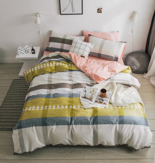 3D Yellow Brown Stitching 15129 Bed Pillowcases Quilt