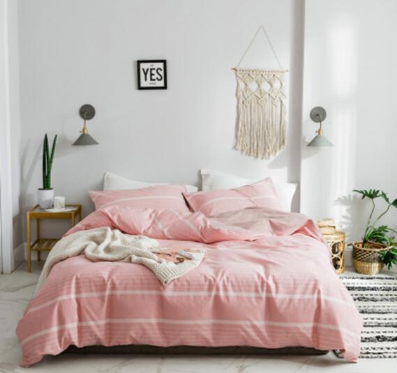 3D Light Pink Off-White Bars 15052 Bed Pillowcases Quilt