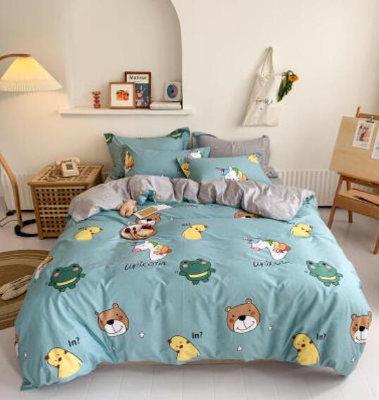 3D Cartoon Bear Frog 16091 Bed Pillowcases Quilt