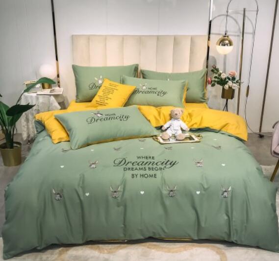 3D Green 40348 Bed Pillowcases Quilt