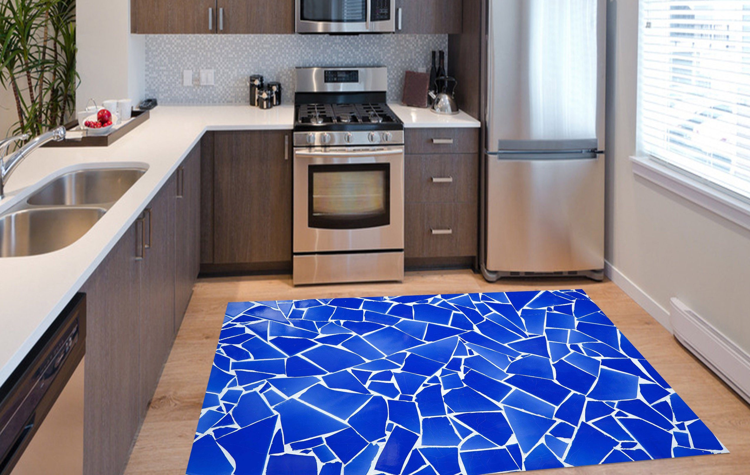 3D Terrazzo Kitchen Mat Floor Mural Wallpaper AJ Wallpaper 