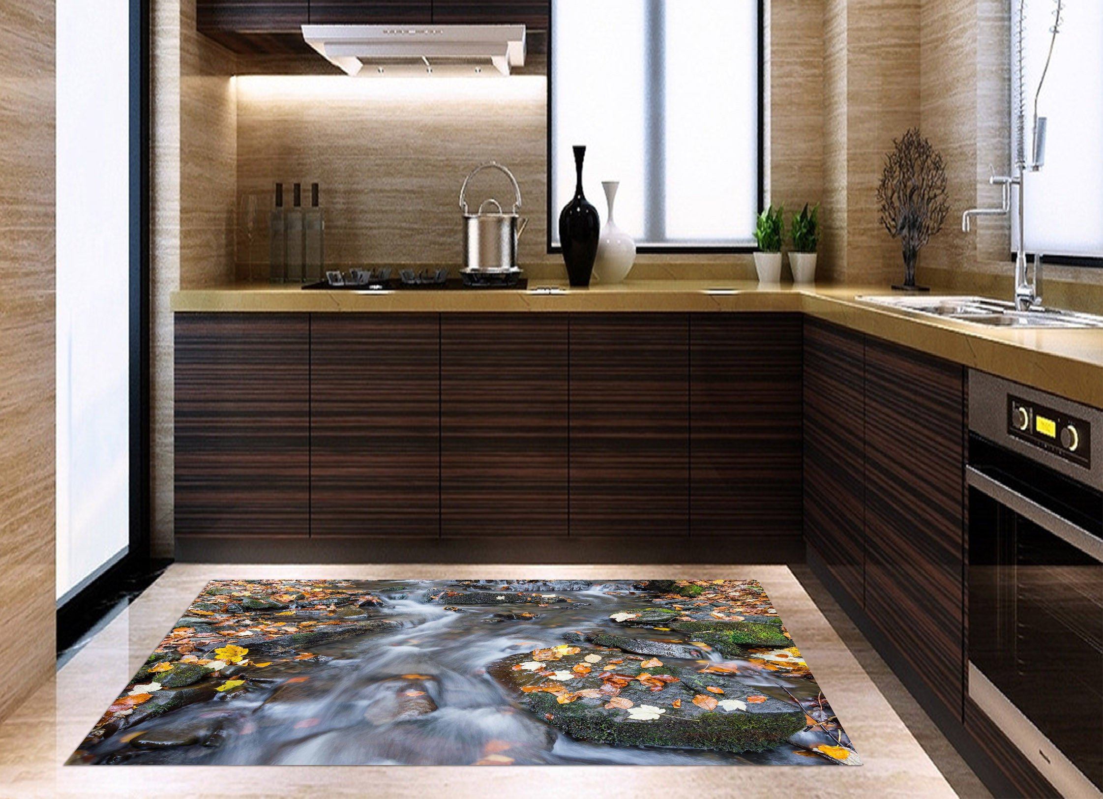 3D Stony Creek Kitchen Mat Floor Mural Wallpaper AJ Wallpaper 