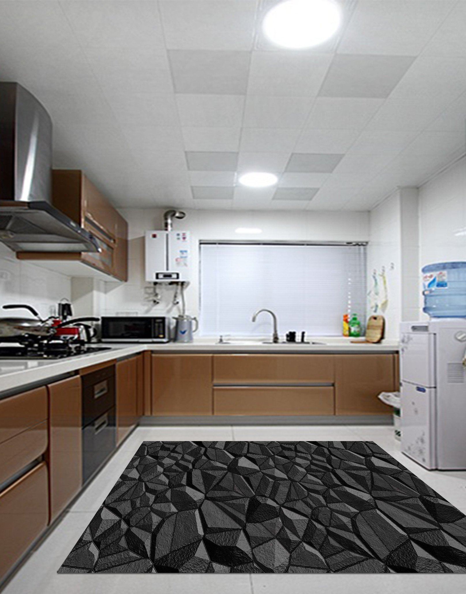 3D Irregular Cubes Kitchen Mat Floor Mural Wallpaper AJ Wallpaper 