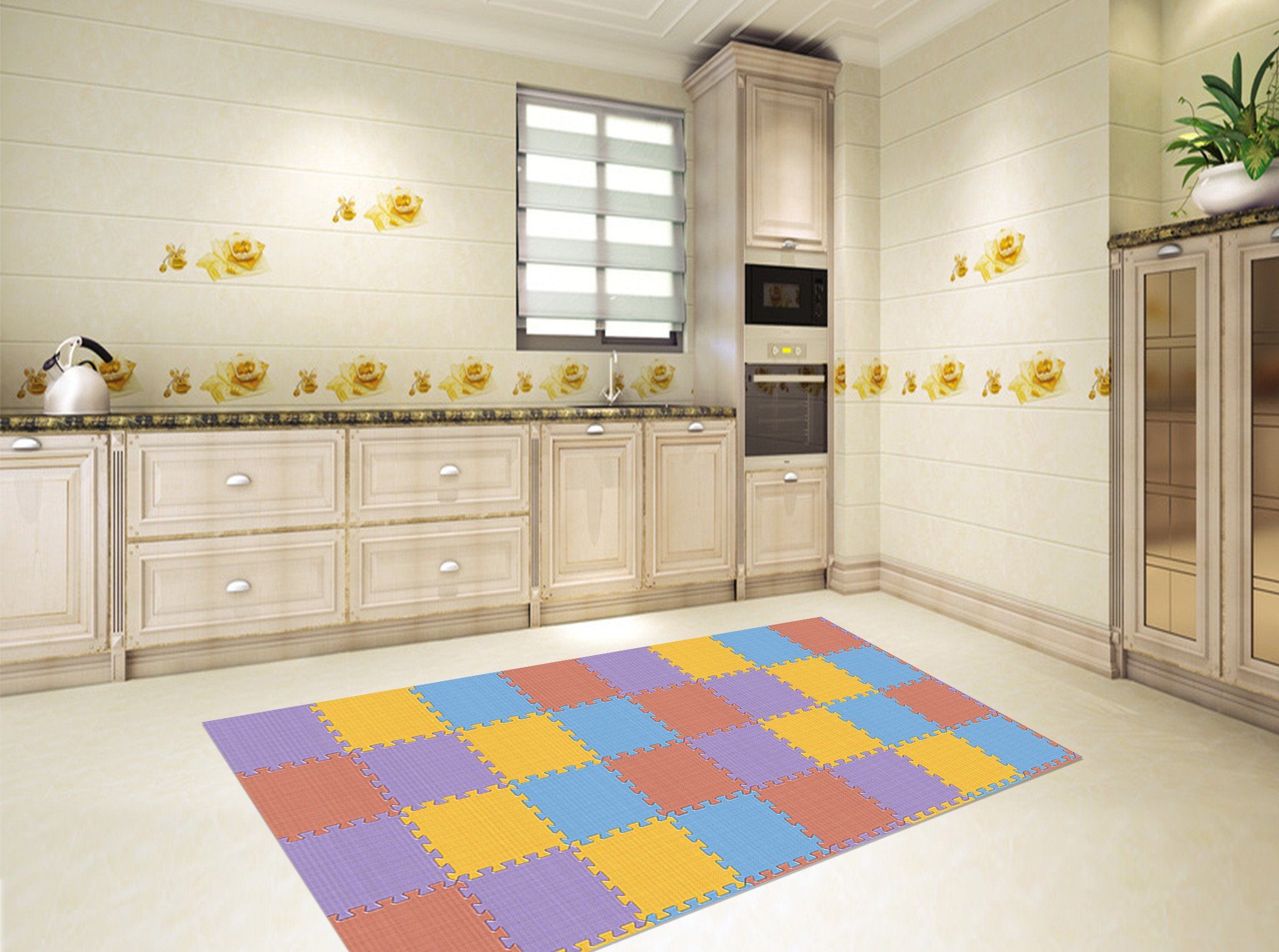 3D Splicing Pad Kitchen Mat Floor Mural Wallpaper AJ Wallpaper 
