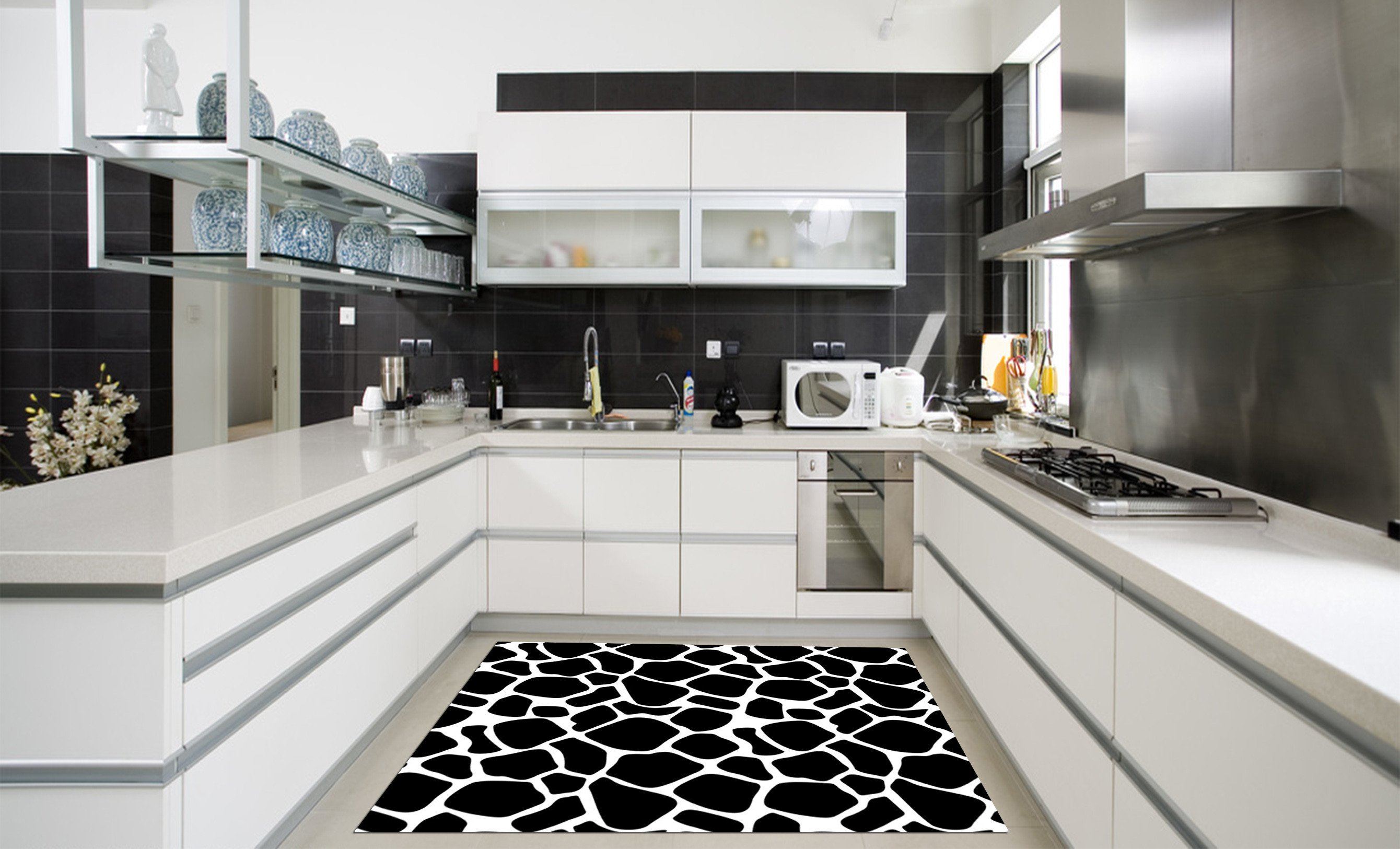 3D Black Spots 696 Kitchen Mat Floor Mural Wallpaper AJ Wallpaper 