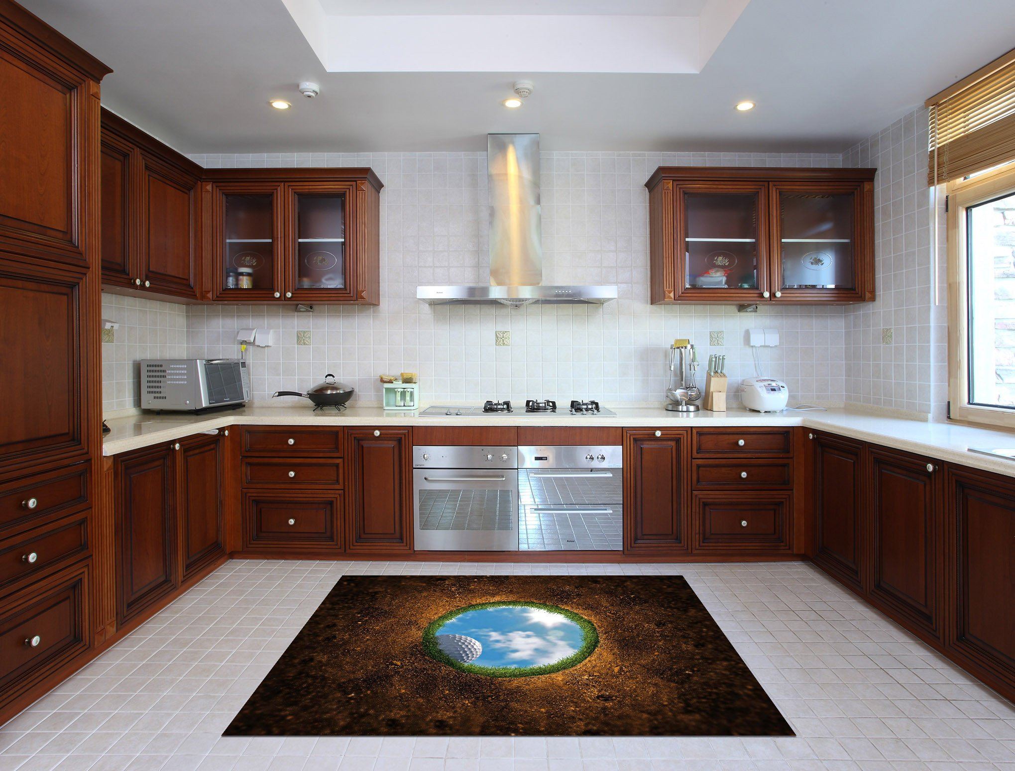 3D Golf Hole 079 Kitchen Mat Floor Mural Wallpaper AJ Wallpaper 