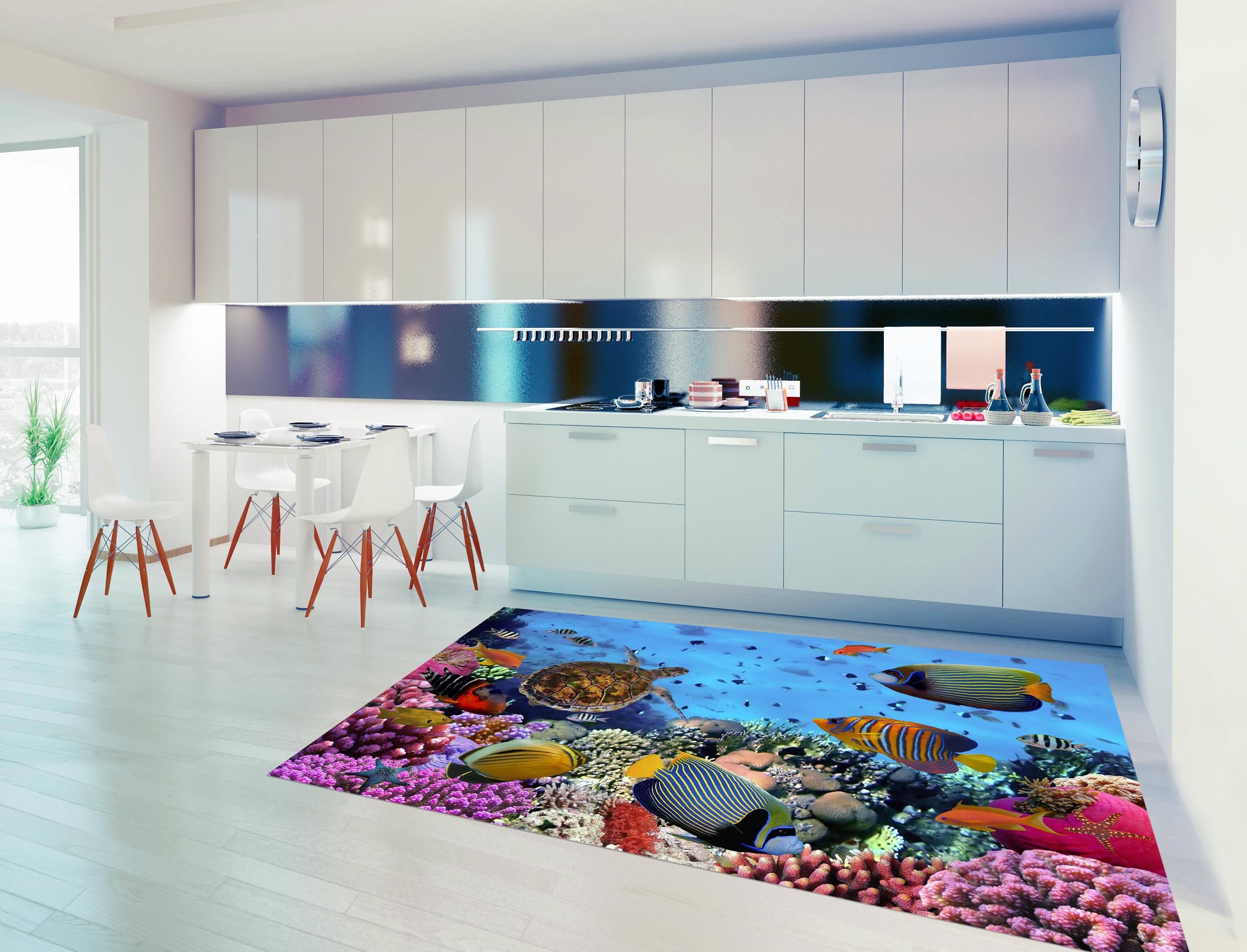 3D Color Ocean World 517 Kitchen Mat Floor Mural Wallpaper AJ Wallpaper 