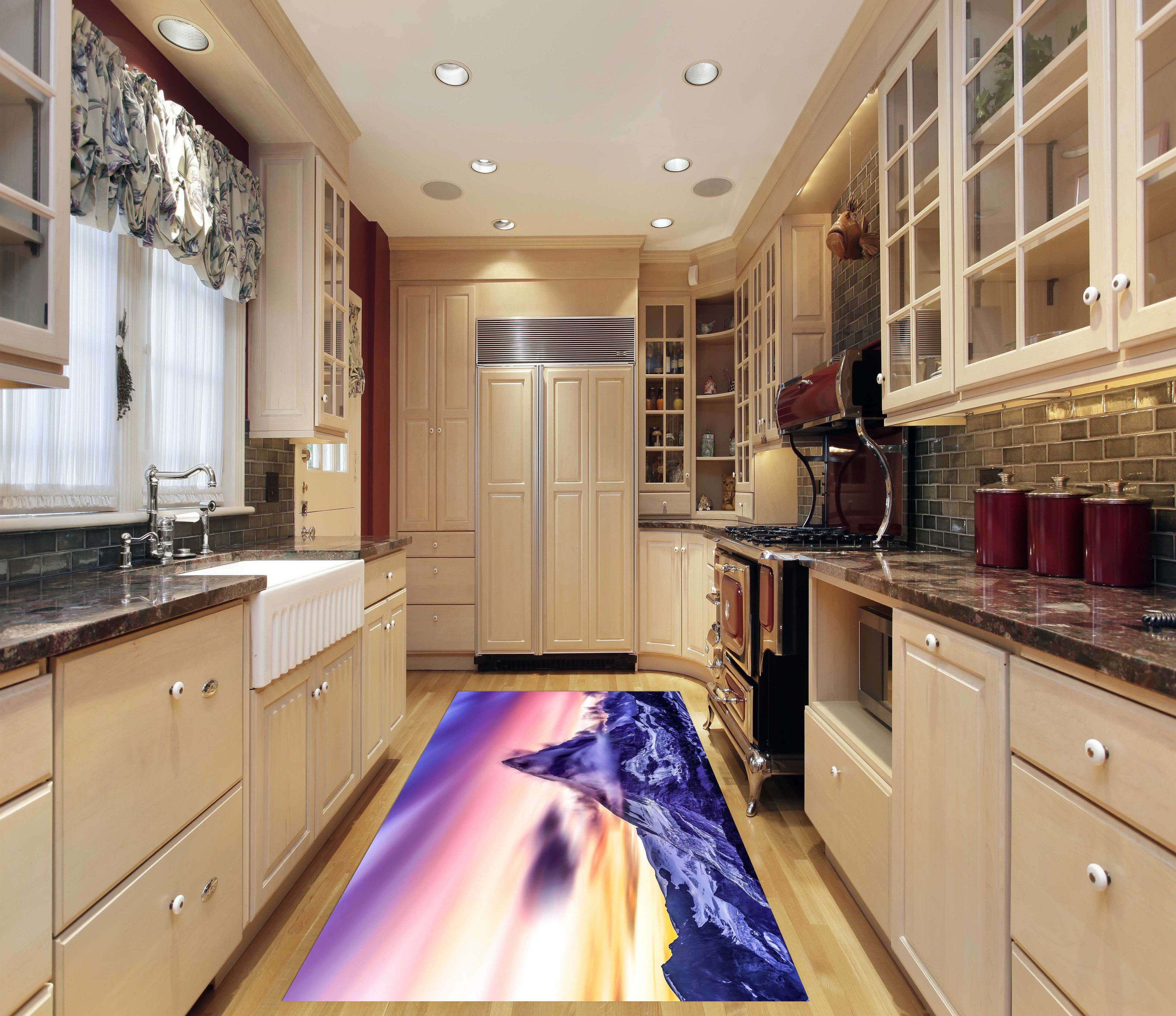 3D Snow Mountain Peak 103 Kitchen Mat Floor Mural Wallpaper AJ Wallpaper 