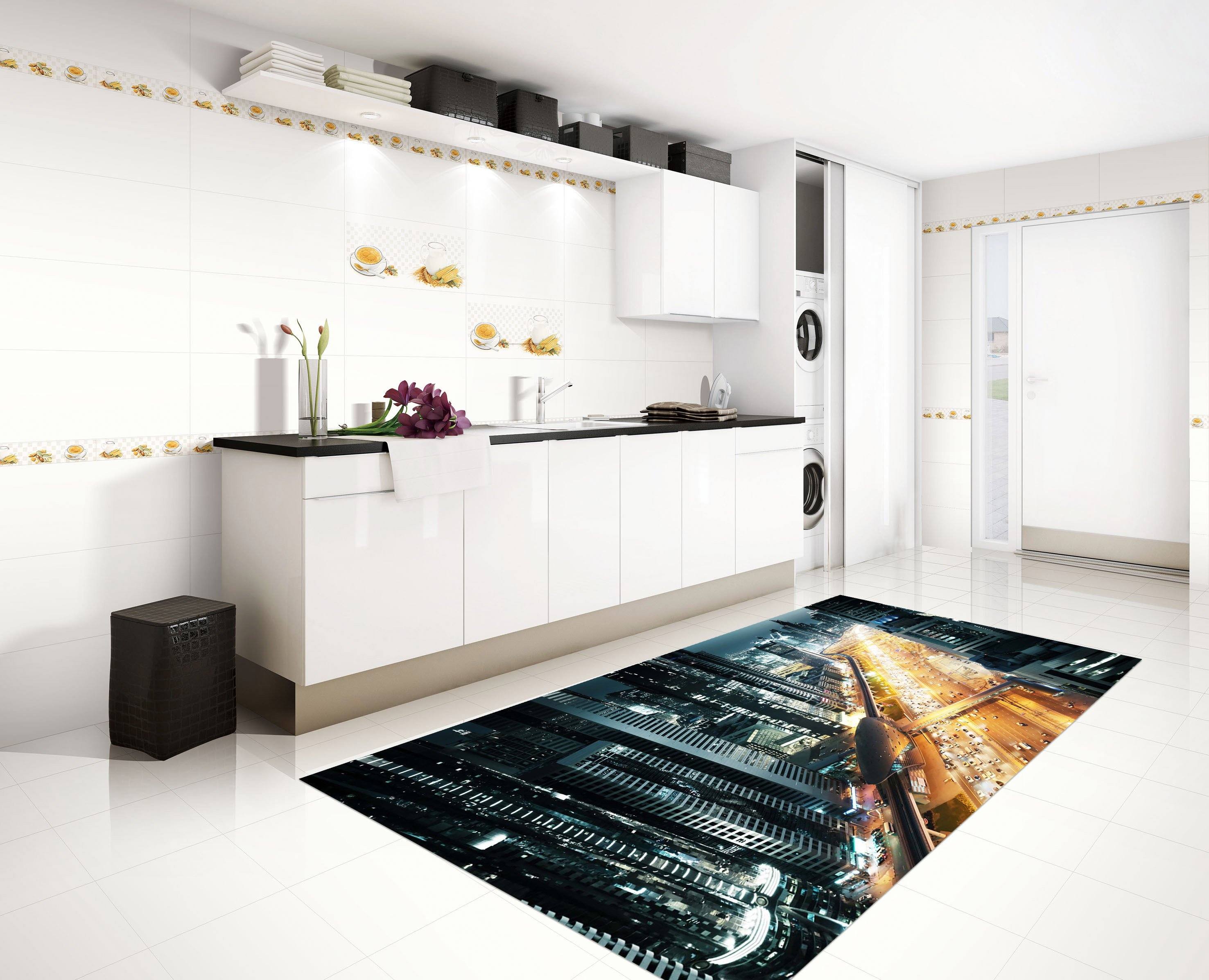 3D Busy City 702 Kitchen Mat Floor Mural Wallpaper AJ Wallpaper 