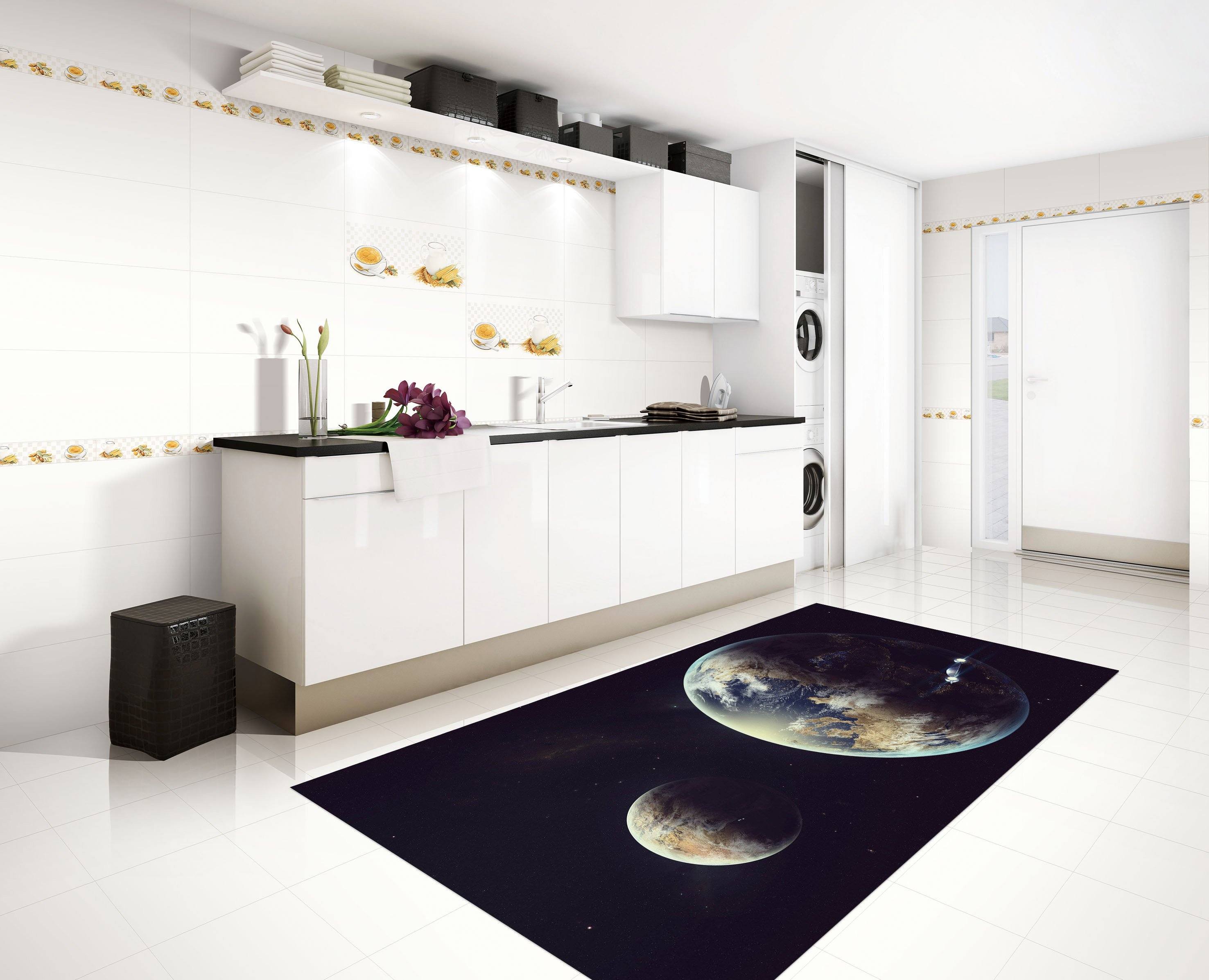 3D Space Planets 504 Kitchen Mat Floor Mural Wallpaper AJ Wallpaper 