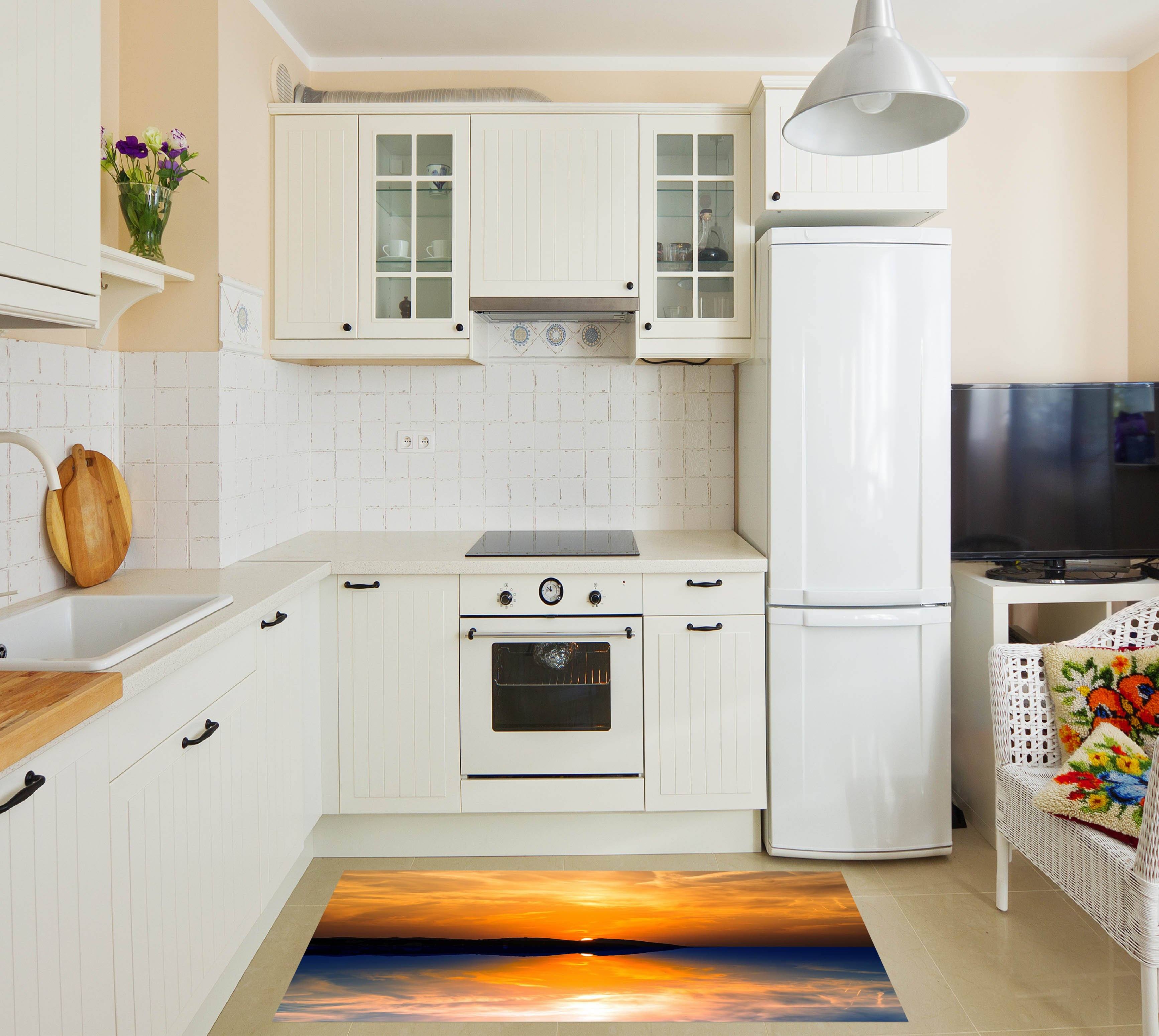 3D Pretty Sunset Kitchen Mat Floor Mural Wallpaper AJ Wallpaper 