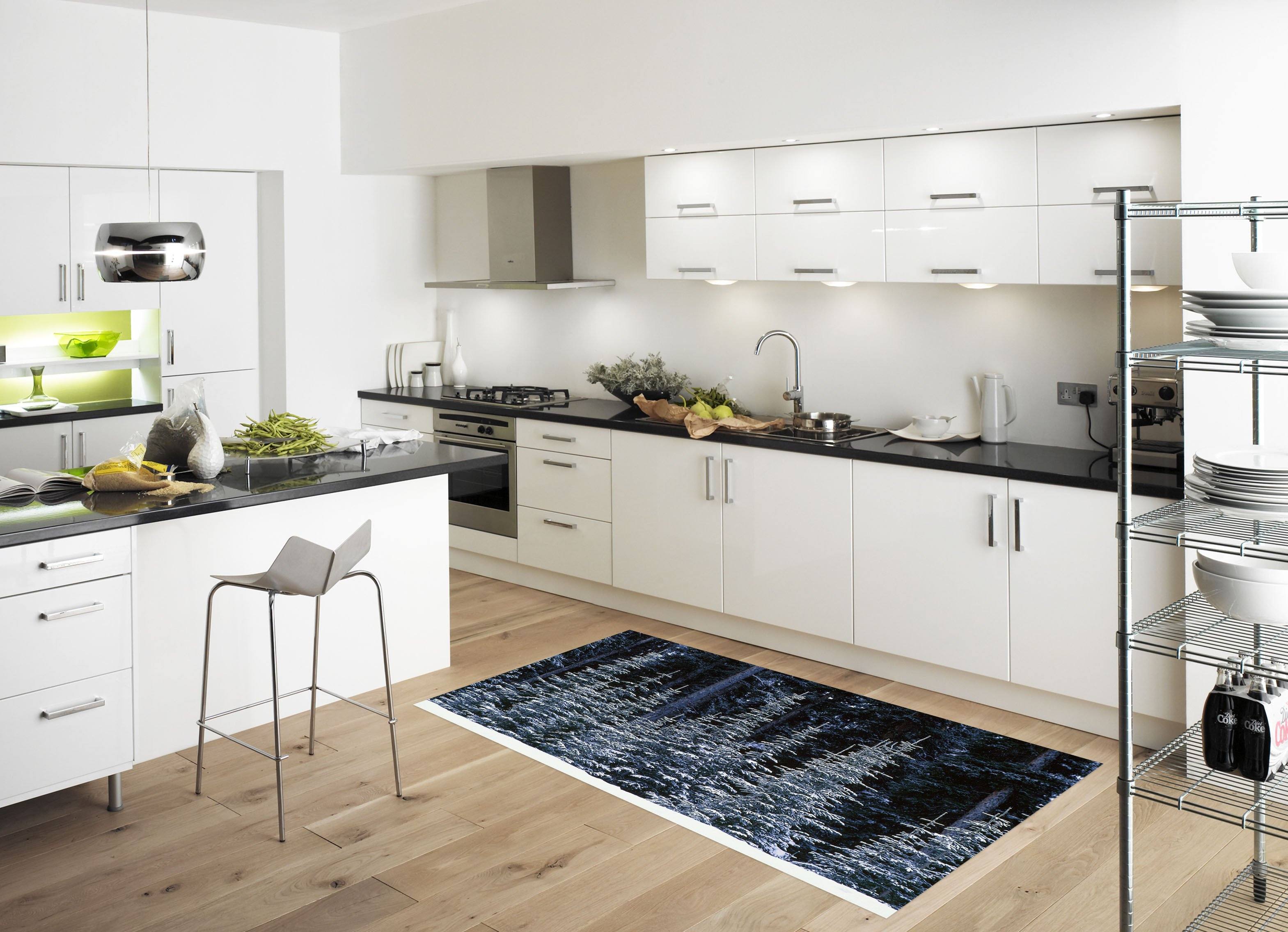 3D Snow Forest 113 Kitchen Mat Floor Mural Wallpaper AJ Wallpaper 