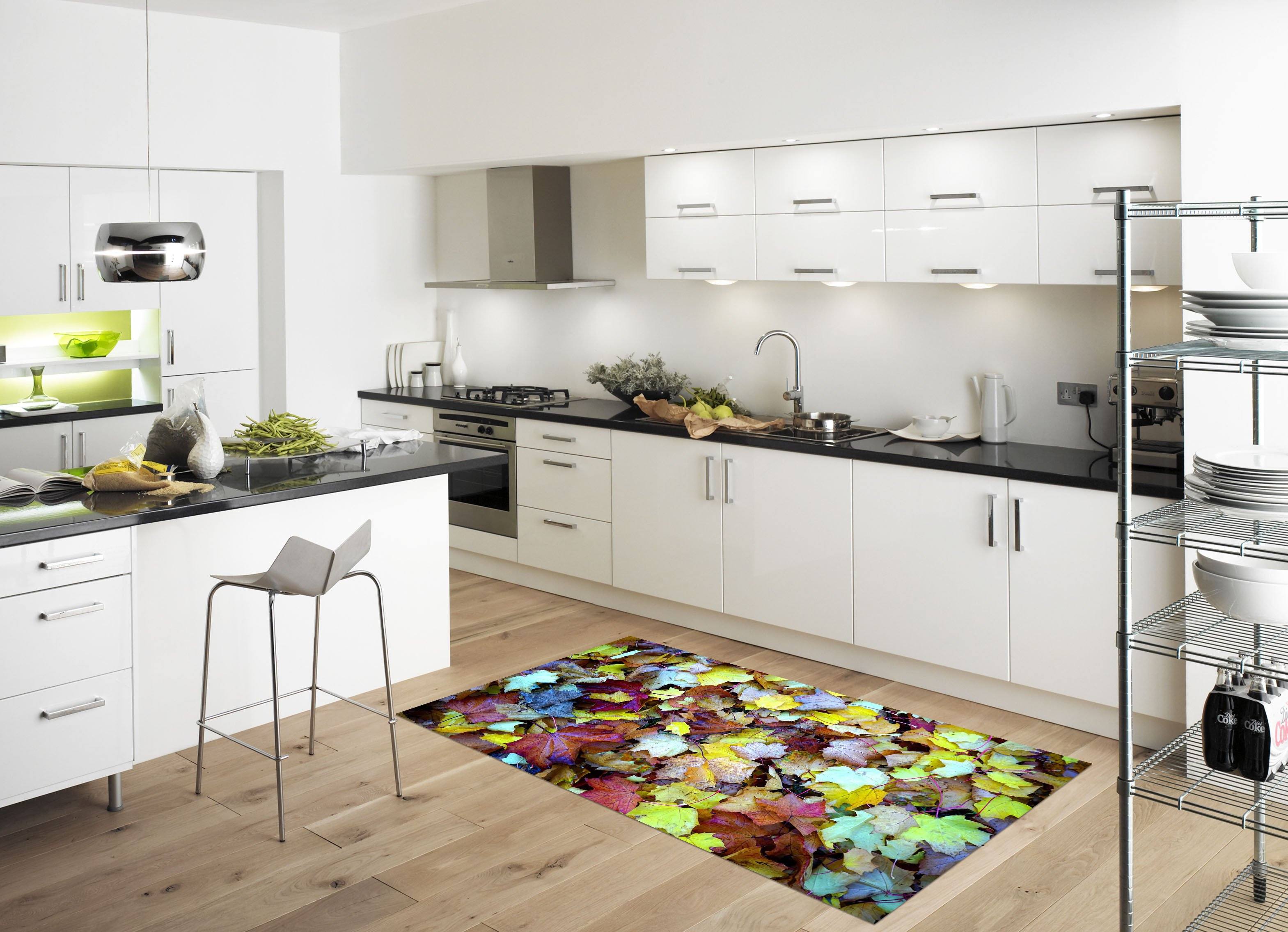 3D Fallen Leaves 569 Kitchen Mat Floor Mural Wallpaper AJ Wallpaper 