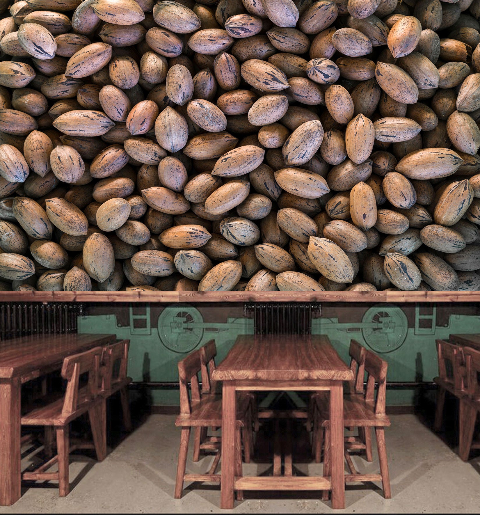 3D Peanut Bean 6259 Assaf Frank Wall Mural Wall Murals