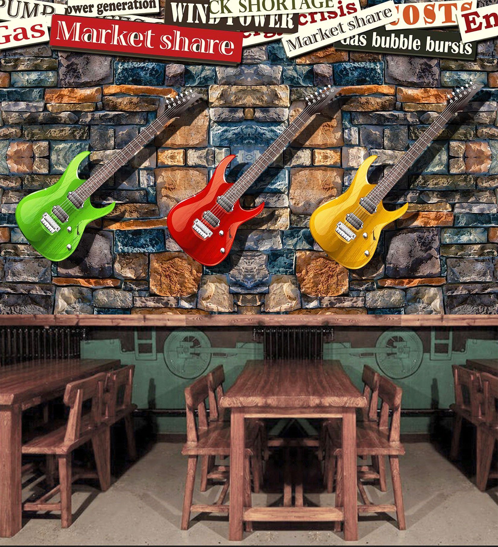 3D Color Guitar 481 Wallpaper AJ Wallpaper 2 