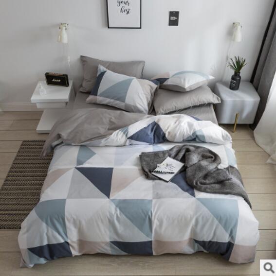 3D Triangle Stitching 15131 Bed Pillowcases Quilt