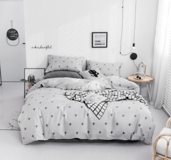 3D Grey Cactus 15156 Bed Pillowcases Quilt