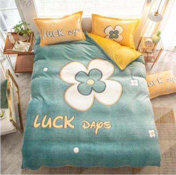 3D Four Petals 14196 Bed Pillowcases Quilt