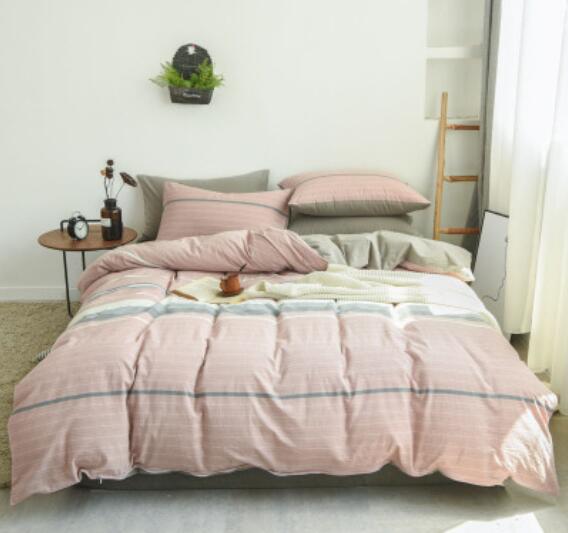 3D Pink Gray Strip 15041 Bed Pillowcases Quilt