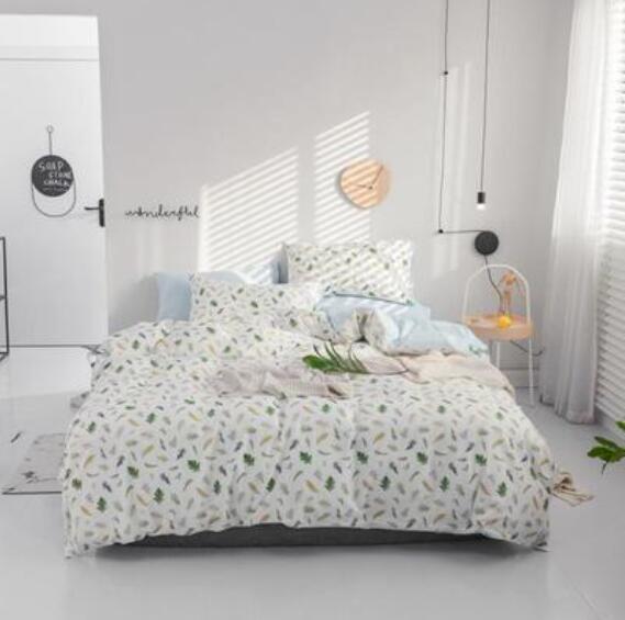 3D Green Leaves 15135 Bed Pillowcases Quilt