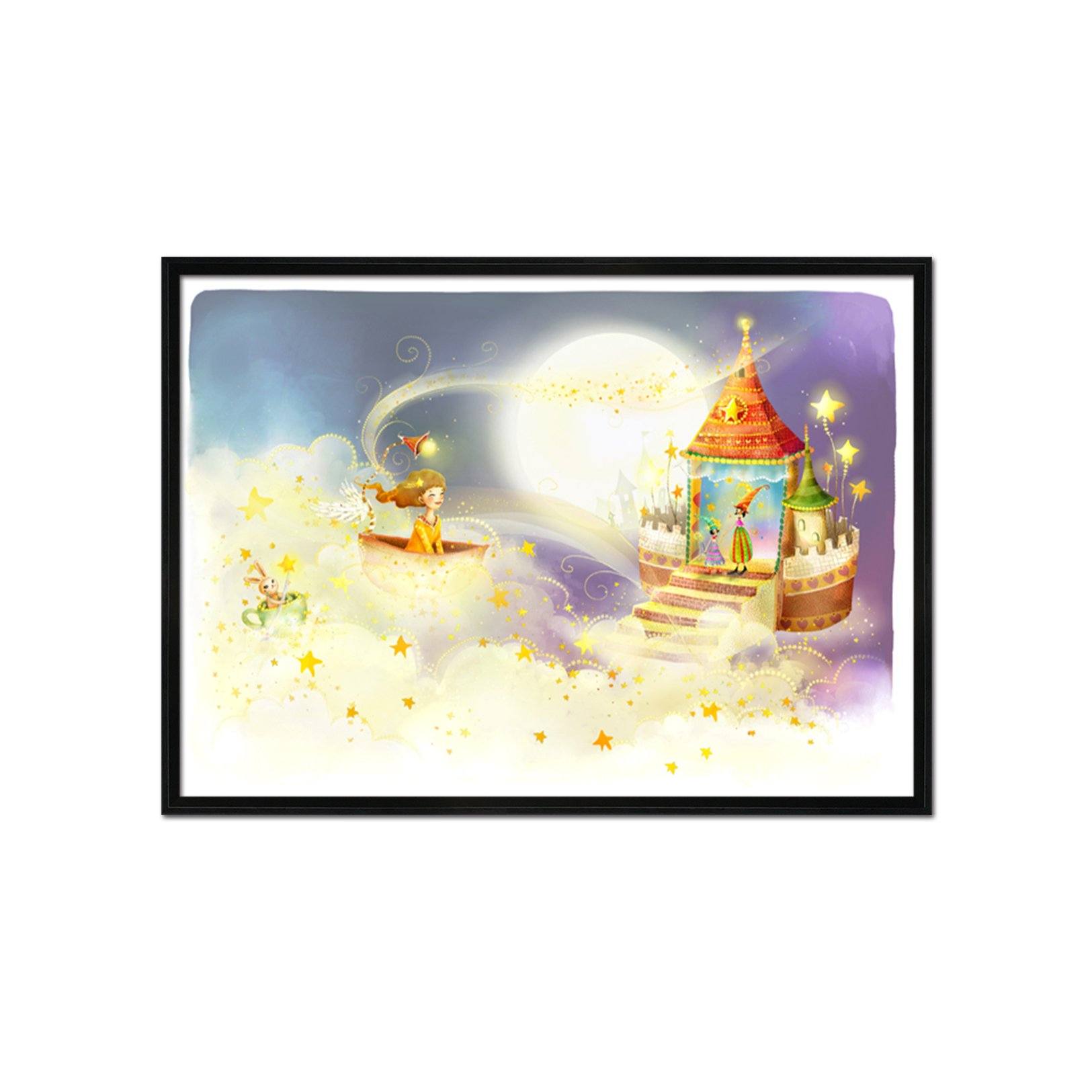 3D Magic Castle 009 Fake Framed Print Painting Wallpaper AJ Creativity Home 