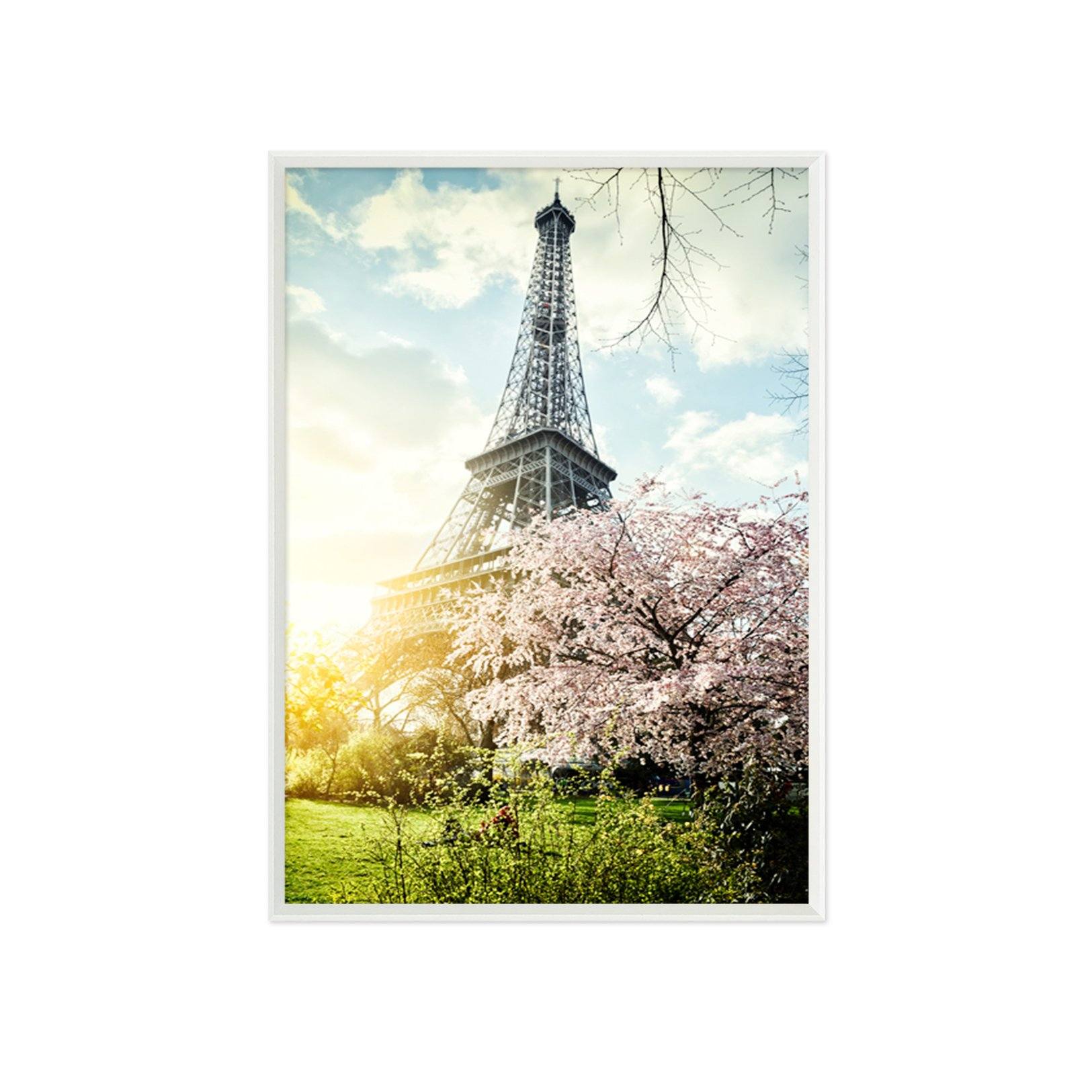 3D Tower Side Flowers 038 Fake Framed Print Painting Wallpaper AJ Creativity Home 