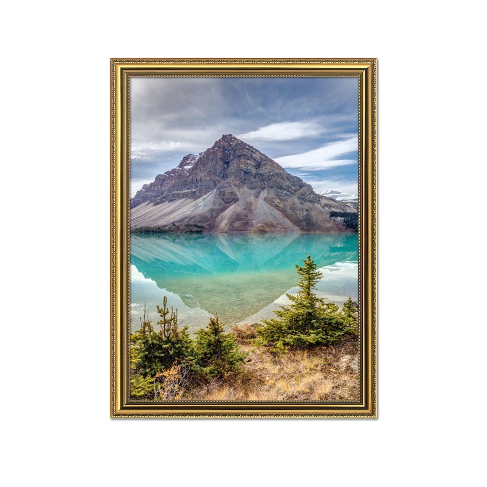 3D Lake Surface 033 Fake Framed Print Painting Wallpaper AJ Creativity Home 