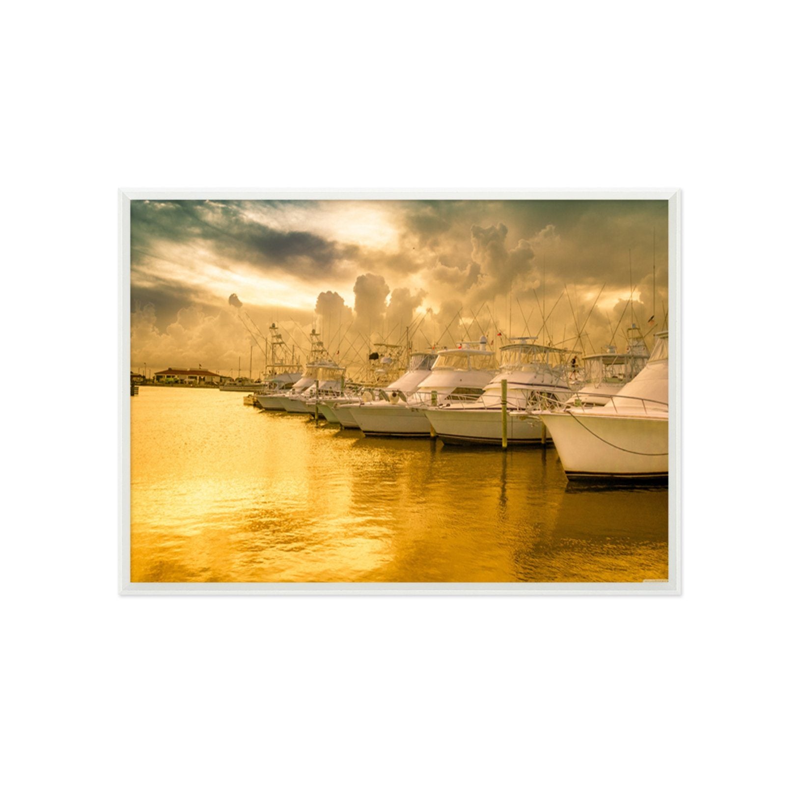 3D Twilight Ship 029 Fake Framed Print Painting Wallpaper AJ Creativity Home 