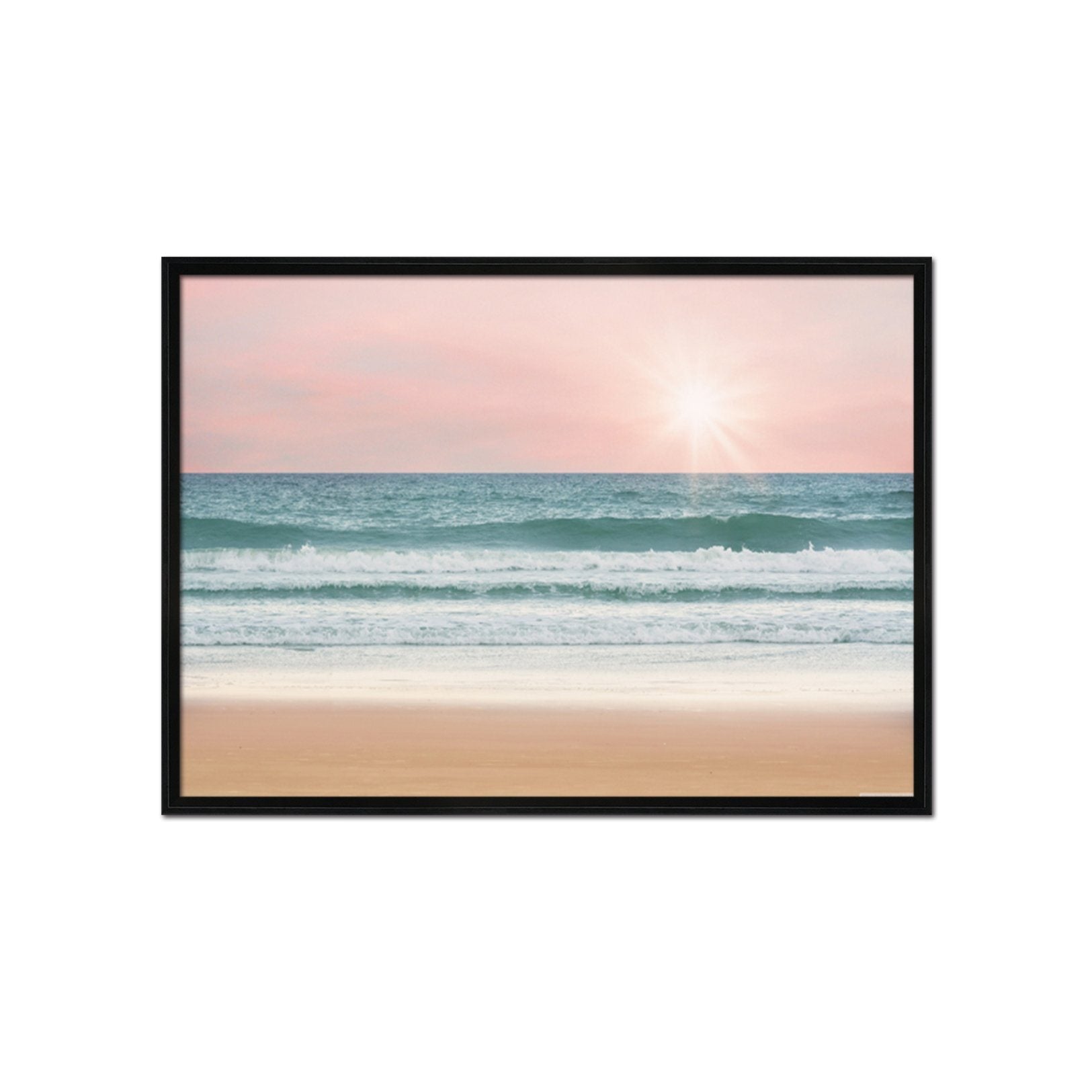 3D Sunshine Waves 031 Fake Framed Print Painting Wallpaper AJ Creativity Home 