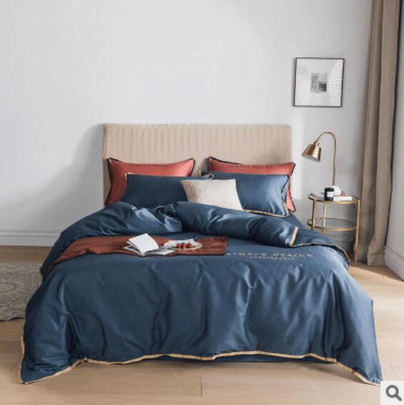3D Navy Blue 50146 Bed Pillowcases Quilt