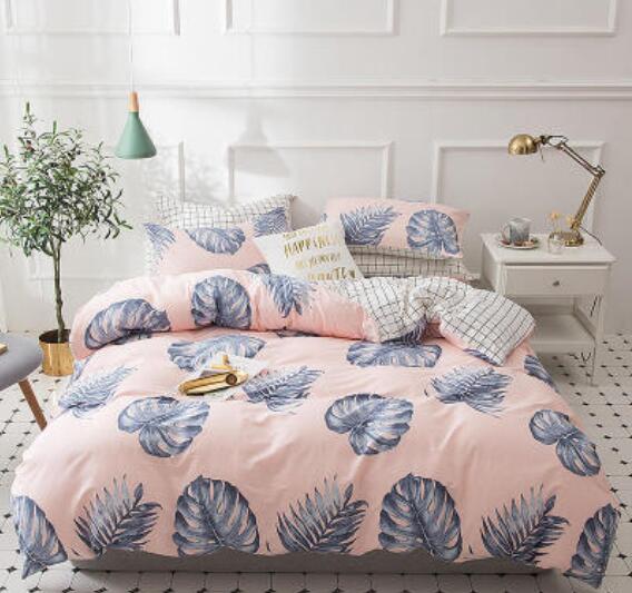 3D Grey Leaves 17094 Bed Pillowcases Quilt