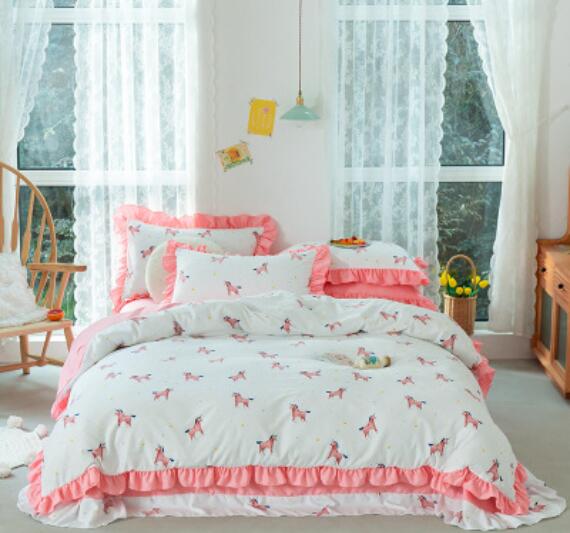3D Pink Pony 17165 Bed Pillowcases Quilt