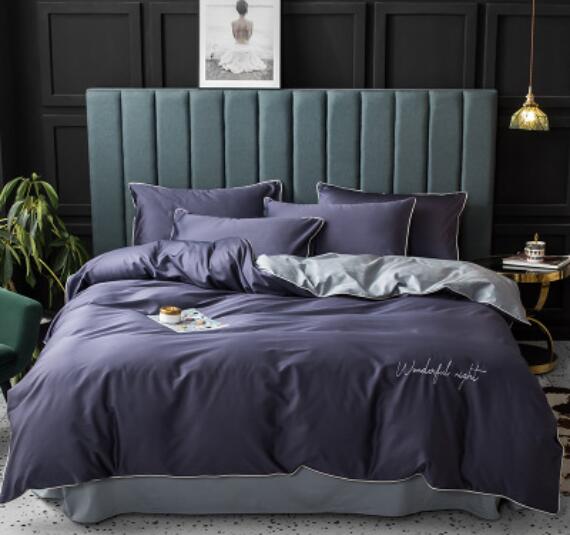 3D Dark Purple 15215 Bed Pillowcases Quilt