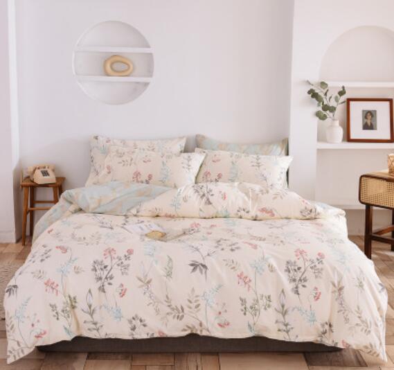 3D Creamy-White 17076 Bed Pillowcases Quilt