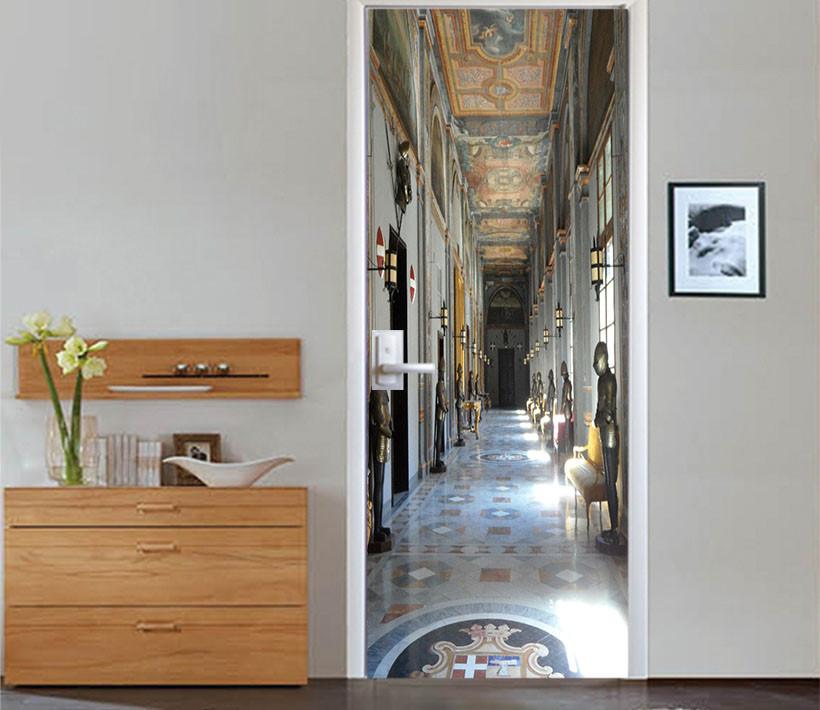 3D ceiling fresco the high window corridor door mural Wallpaper AJ Wallpaper 