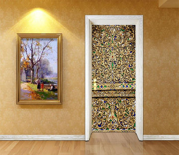 3D carving decorative pattern diamond painting door mural Wallpaper AJ Wallpaper 