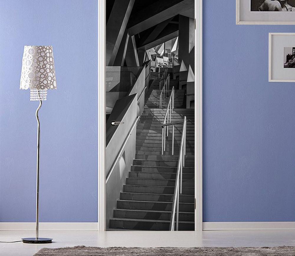 3D apparition overlapping staircase door mural Wallpaper AJ Wallpaper 