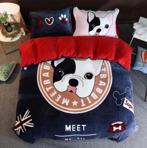 3D Bulldog 18004 Bed Pillowcases Quilt