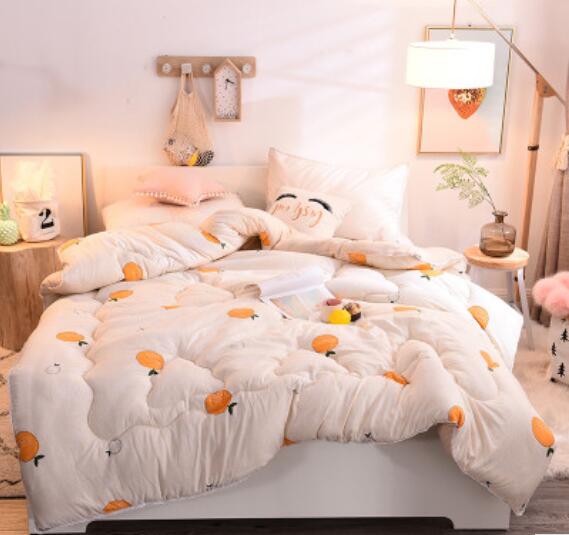 3D Orange 18129 Bed Pillowcases Quilt