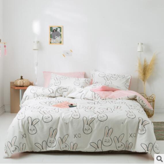 3D Rabbit Line 14174 Bed Pillowcases Quilt