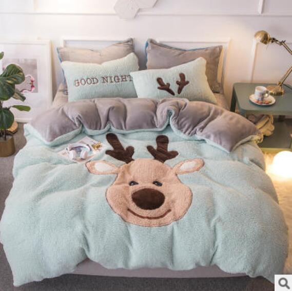 3D Light Blue Deer 40054 Bed Pillowcases Quilt