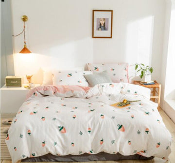 3D Strawberry 18068 Bed Pillowcases Quilt