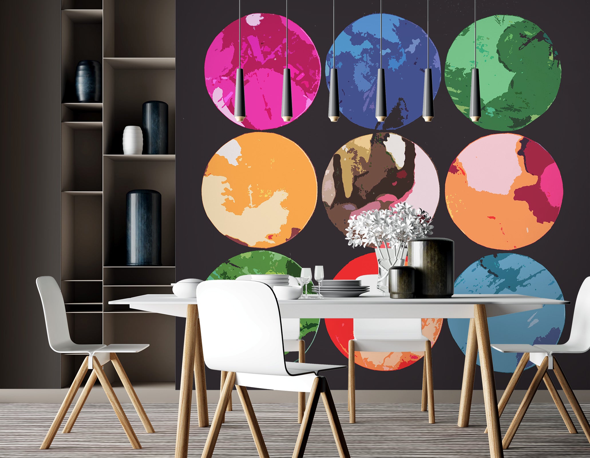 3D Color Circle 70115 Shandra Smith Wall Mural Wall Murals