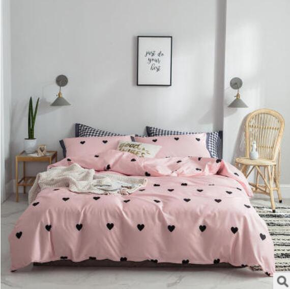 3D Heart Pattern 18102 Bed Pillowcases Quilt