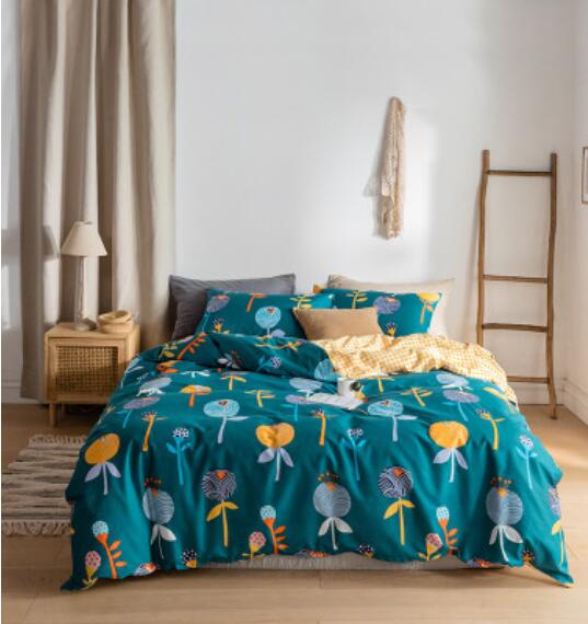 3D Dark Green Flowers 30054 Bed Pillowcases Quilt