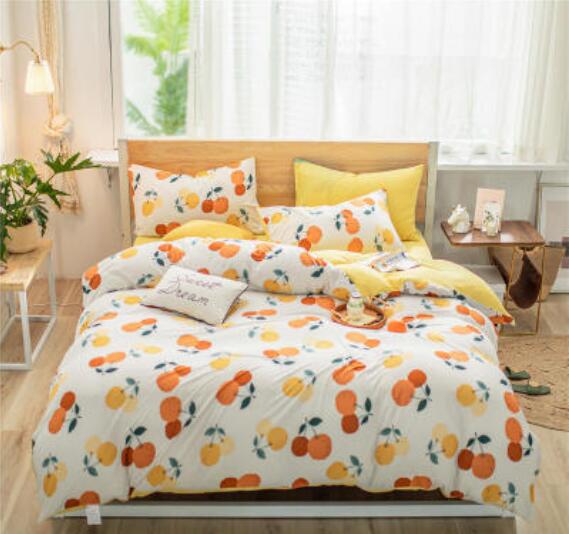 3D Orange 40276 Bed Pillowcases Quilt