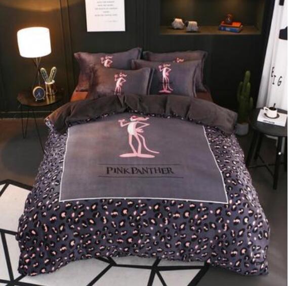 3D Pink Naughty Panther 17020 Bed Pillowcases Quilt