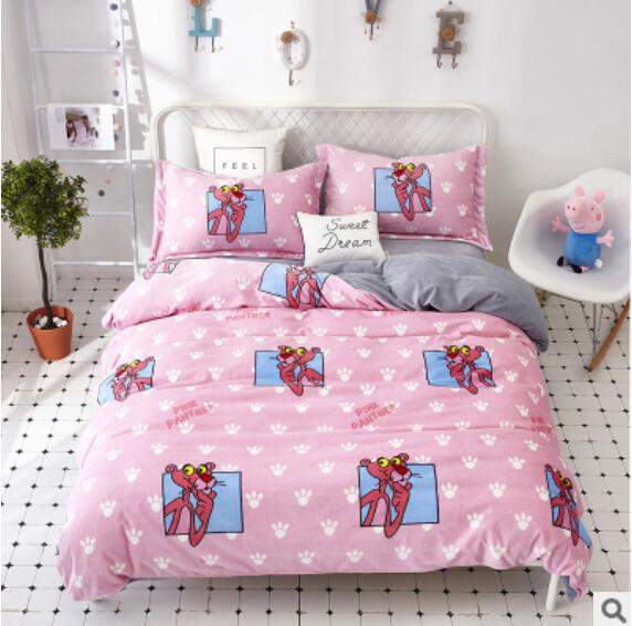 3D Pink Naughty Panther 20160 Bed Pillowcases Quilt