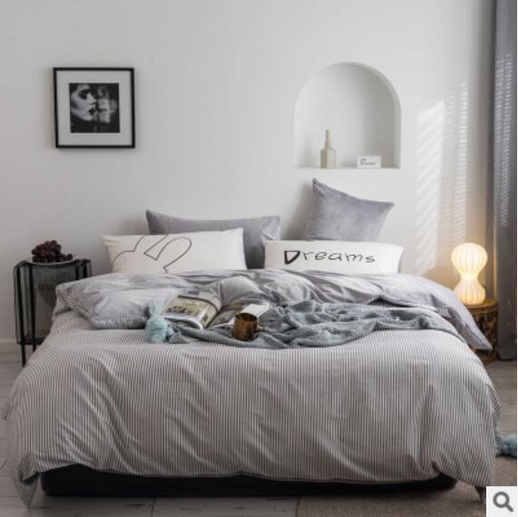 3D Gray Vertical Stripes 30103 Bed Pillowcases Quilt
